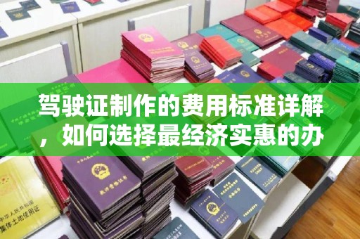 西海岸驾驶证制作的费用标准详解，如何选择最经济实惠的办理方式
